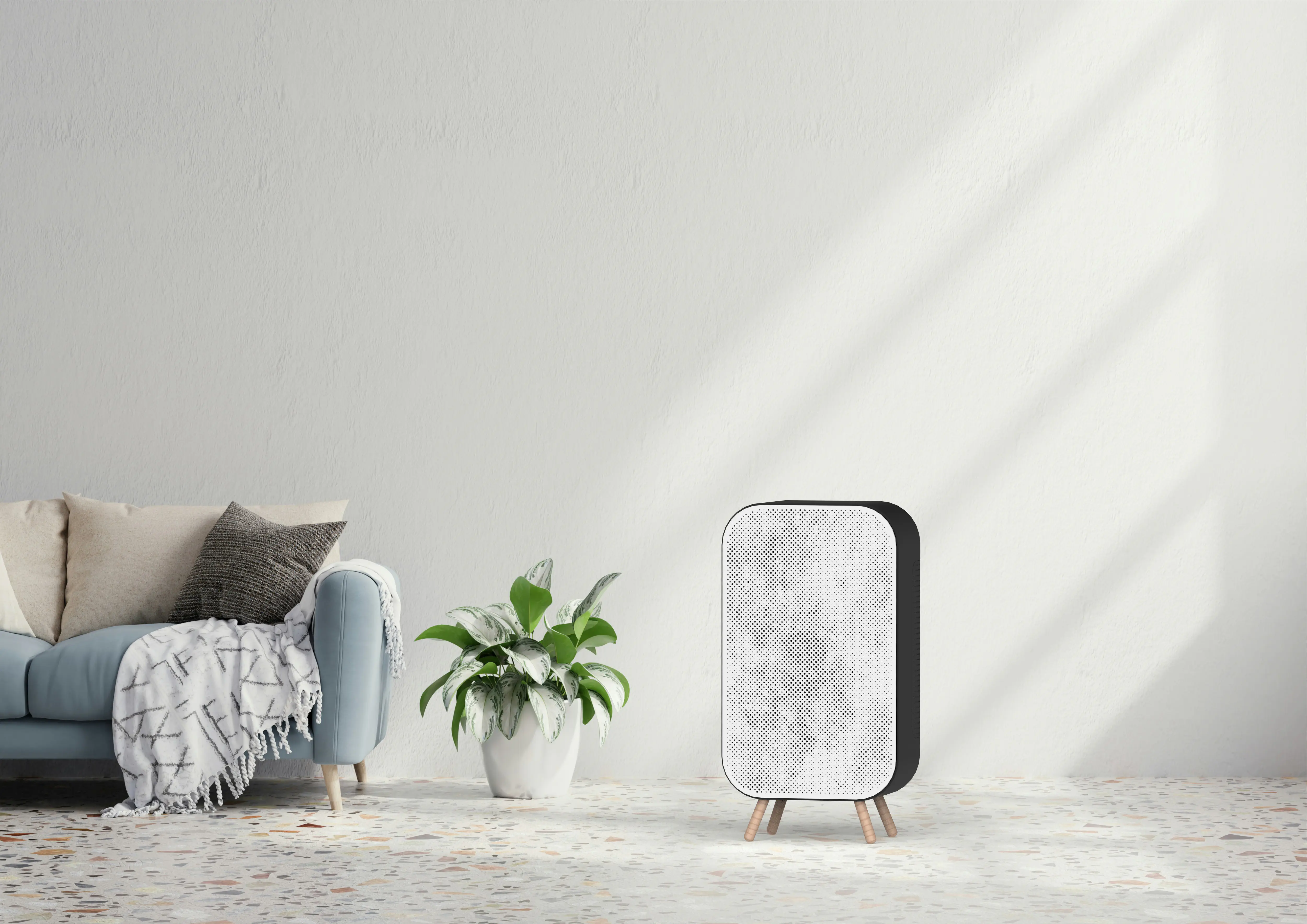 Purificateur dans un coin de bureau